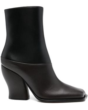 Loewe Two-Colour Wave Ankle Boots - Black
