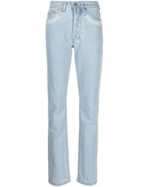 032c Patchwork Organic Cotton Jeans - Blue