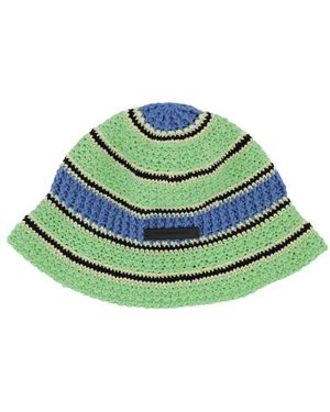 Stella McCartney Embroidered Crochet Hat - Green