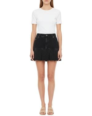 DIESEL Pleated Above Knee Skirt - Black