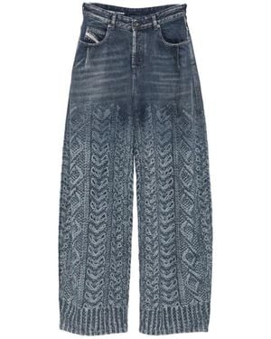 DIESEL Relaxed High Rise Jeans - Blue