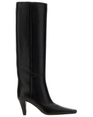 Saint Laurent Leather Boots - Black