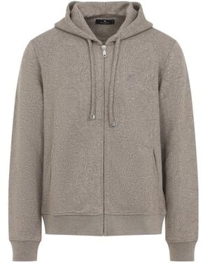 Etro Zipped Hoodie - Gray