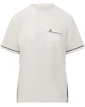 Ferragamo Solid Crew Neck T-Shirt - White