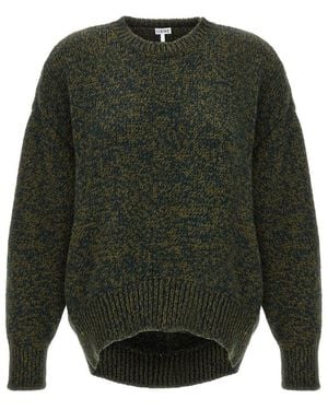 Loewe Dark Double Neck Jumper - Green