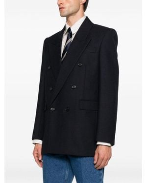 Saint Laurent Double Breasted Blazer - Blue