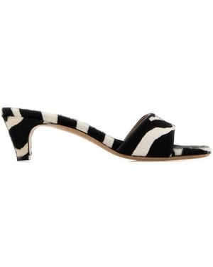 Ferragamo Slip On Mules - Black
