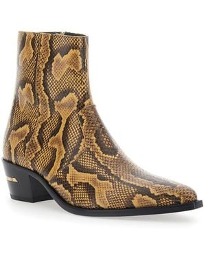 Amiri Embossed Ryder Boots - Brown