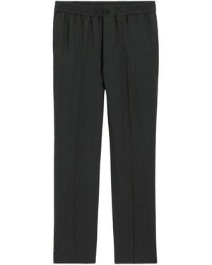 Ami Paris Elasticated-Waist Wool Pants - Gray