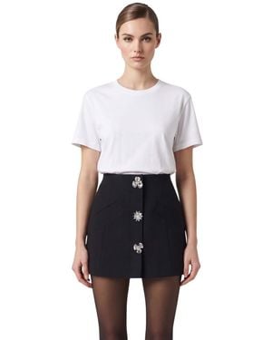 Blumarine Solid Mini Skirt - White