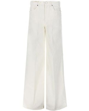 PT Torino Flared High Rise Jeans - White