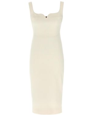 Victoria Beckham Heart Neckline Dress - White