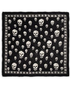 McQueen Skull Print Scarf - Black