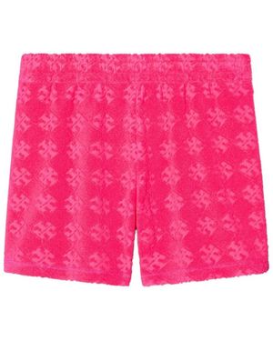 Tory Burch Logo Cotton Shorts - Pink