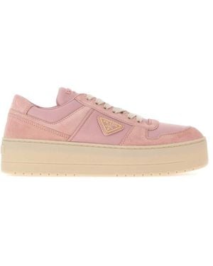 Prada Logo Downtown Sneakers - Pink