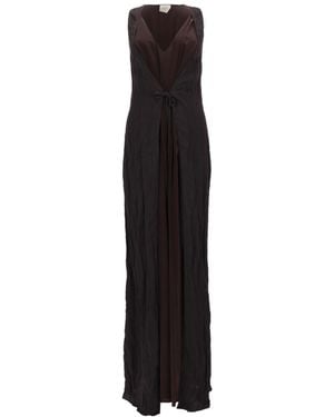 Alysi V Neck Maxi Dress - Black