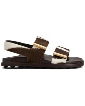 Tod's Animal Print Sandals - Brown