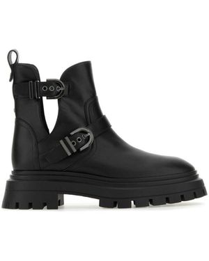 Stuart Weitzman Maverick Bedford Motorcycle Boot - Black