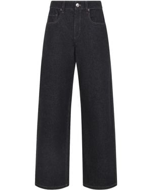 Brunello Cucinelli Straight High Rise Jeans - Blue