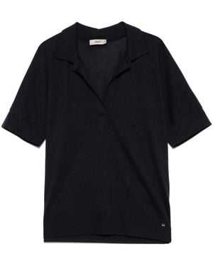 Herno Solid Shirt Collar Polo - Black
