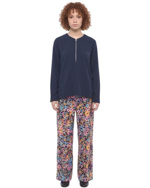 Stella McCartney Solid Crew Neck Top - Blue