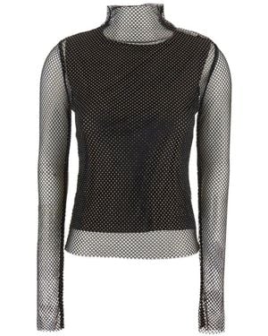 Sportmax Textured Mock Collar Sweater - Black