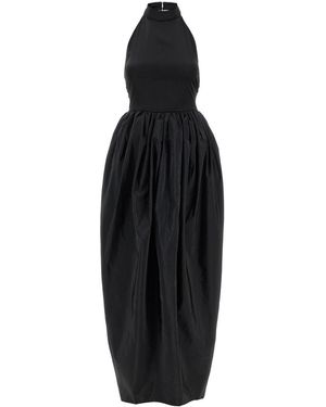 ROTATE BIRGER CHRISTENSEN 'Satin Taffeta Maxi' Dress - Black