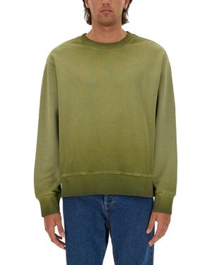 MSGM Crew Neck Sweatshirts - Green
