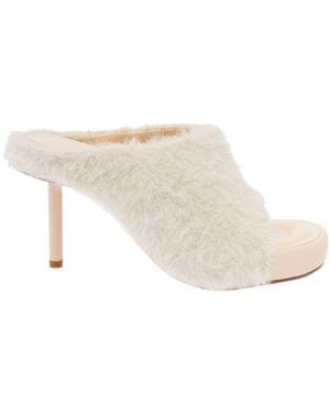 Jacquemus Solid Slip On Sandals - White