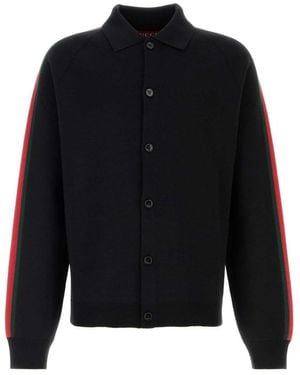 Gucci Shirt Collar Cardigans - Black