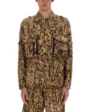 South2 West8 Camo Shirt Collar Jacket - Multicolor