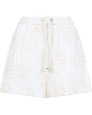 Moncler Floral Shorts - White
