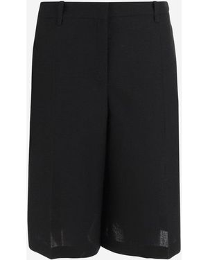 Jil Sander Wool Short Trousers - Black
