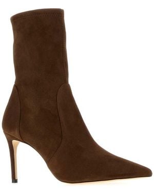 Stuart Weitzman Suede Ankle Boots - Brown