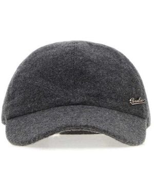 Borsalino Roger Baseball Cashmere Cap - Grey
