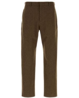 Jil Sander Flat Front Pants - Brown