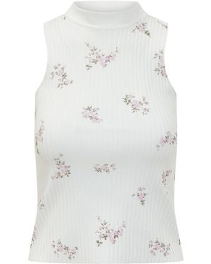 MSGM Classic Mini Button-Up Top - White