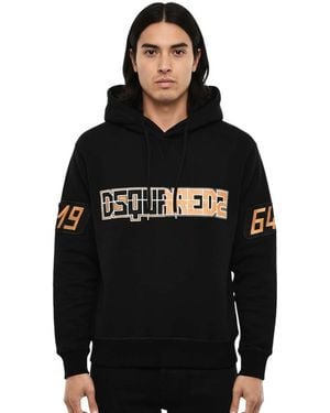DSquared² Graphic Logo Hoodie - Black