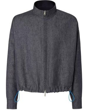 Fendi Textured Reversible Jacket - Gray