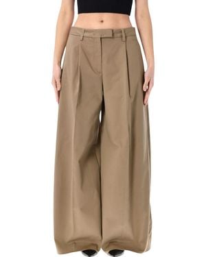THE LATEST Relaxed Pleated Pants - Natural