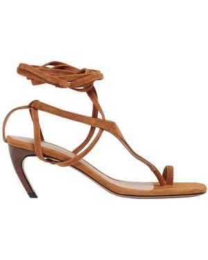 The Attico Suede Heels - Brown
