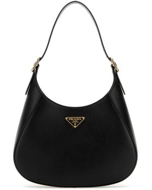 Prada Nappa Leather Shoulder Bag - Black