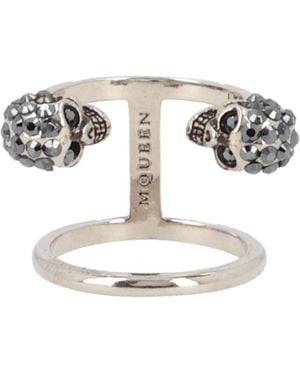 McQueen Skull Ring - Metallic