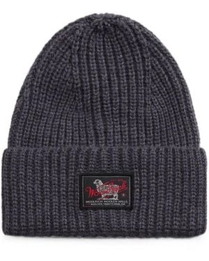 Woolrich Knitted Beanies Cap - Blue