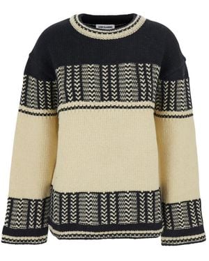 Low Classic Knitted Crew Neck Sweater - Black