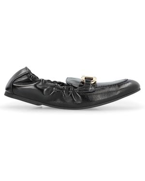 Ferragamo Jodie Leather Loafers - Black