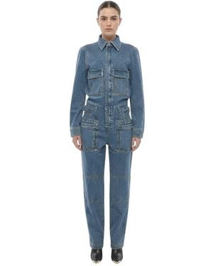 Stella McCartney Shirt Collar Jumpsuit - Blue