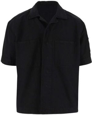 44 Label Group Logo Detail Shirt - Black