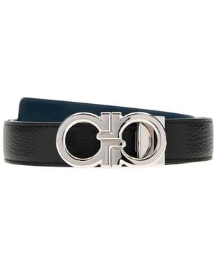 Ferragamo Logo Reversible Belt - Black