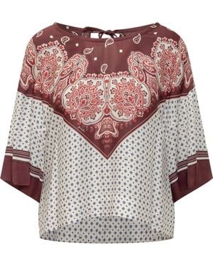 Pinko Paisley Round Neck Top - Pink